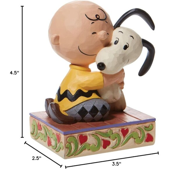 Enesco Peanuts by Jim Shore Charlie Brown and Snoopy Hugging Figurine, 4.5 Inch - Picture 8 of 8